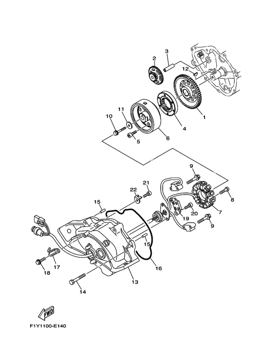 Yamaha 90149-06013 Screw — shown on the Generator parts diagram