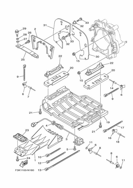 Yamaha F3K-6273B-00 Plate 2 — shown on the Jet Unit 4 parts diagram