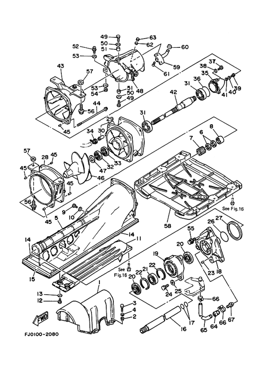 Yamaha 93606-07M17 . Pin, Dowel — shown on the Jet Unit 1 parts diagram
