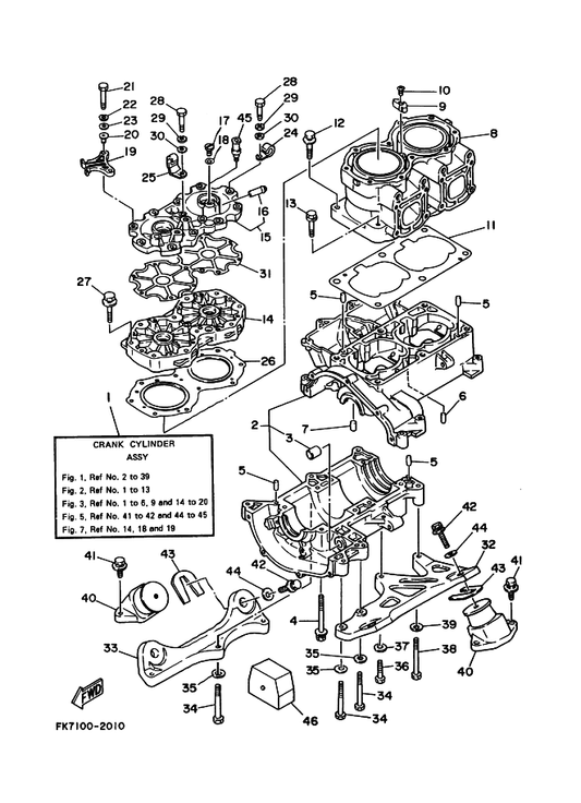 Yamaha 93603-10049 . Pin, Dowel — shown on the Cylinder & Crankcase parts diagram