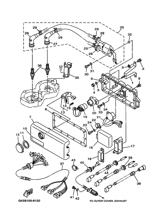 Yamaha 90387-06M30 Collar — shown on the Electrical 1 parts diagram