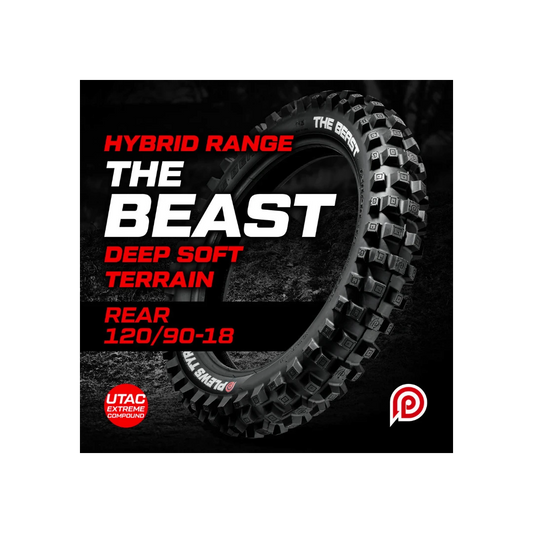 Plews Tyres The Beast - Extreme / Hybrid 120 / 90 - 18 Rear