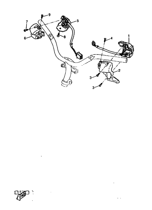 Yamaha 5BR-H3973-00 Switch, Handle 3 — shown on the Handle Switch & Lever parts diagram