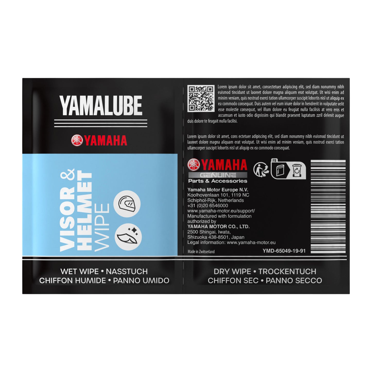 Yamalube Visor & Helmet Wipes Display Box (Pc Of 72)