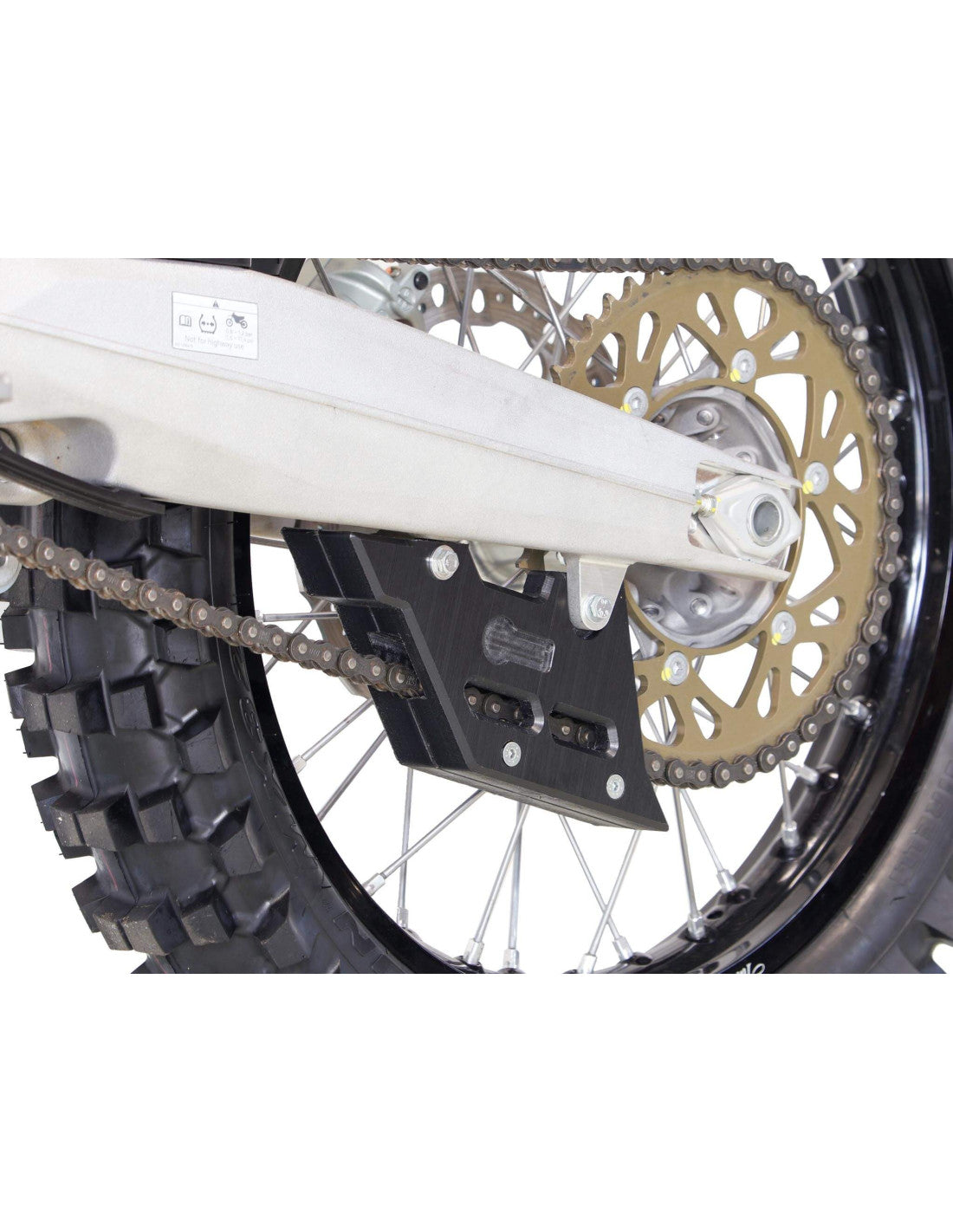 Black chain guide in UHMW plastic for Ducati Desmo450 MX