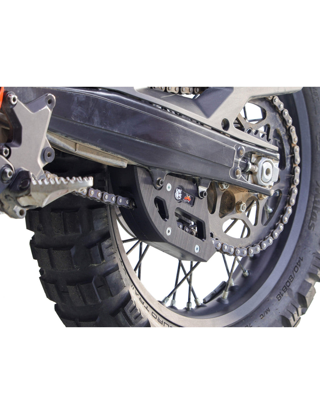 Black chain guide in UHMW plastic for KTM 390 Adventure R et 390 Enduro R