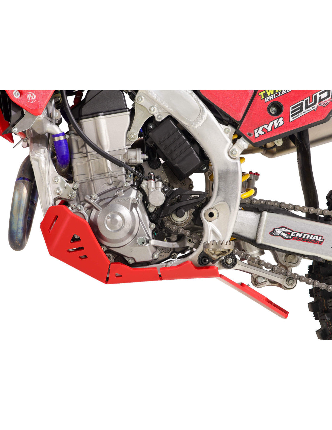 Hard enduro skid plate Honda CRF450R / CRF450RX with linkage guard ( 2025 - 2026 ) - Red