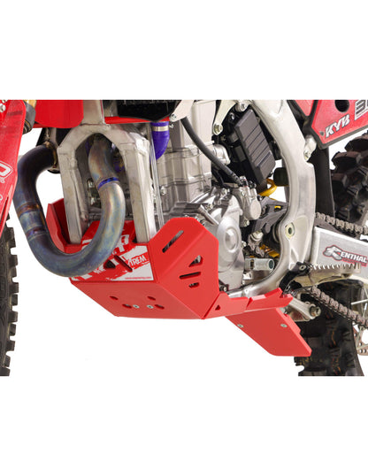 Hard enduro skid plate Honda CRF450R / CRF450RX with linkage guard ( 2025 - 2026 ) - Red