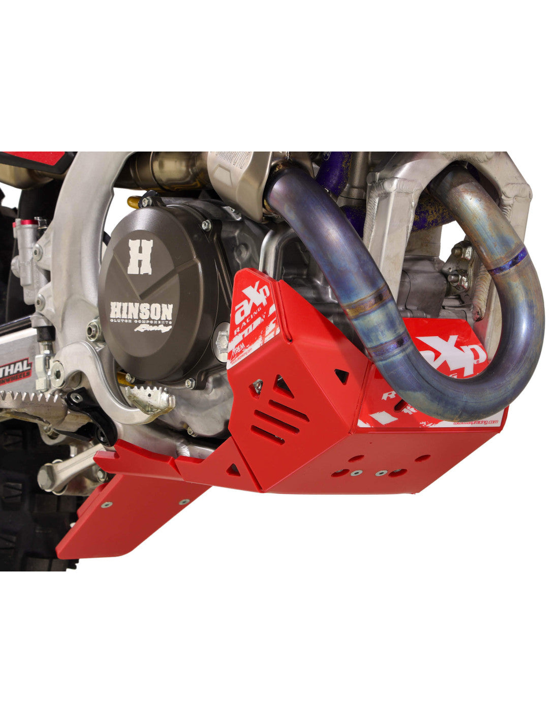 Hard enduro skid plate Honda CRF450R / CRF450RX with linkage guard ( 2025 - 2026 ) - Red