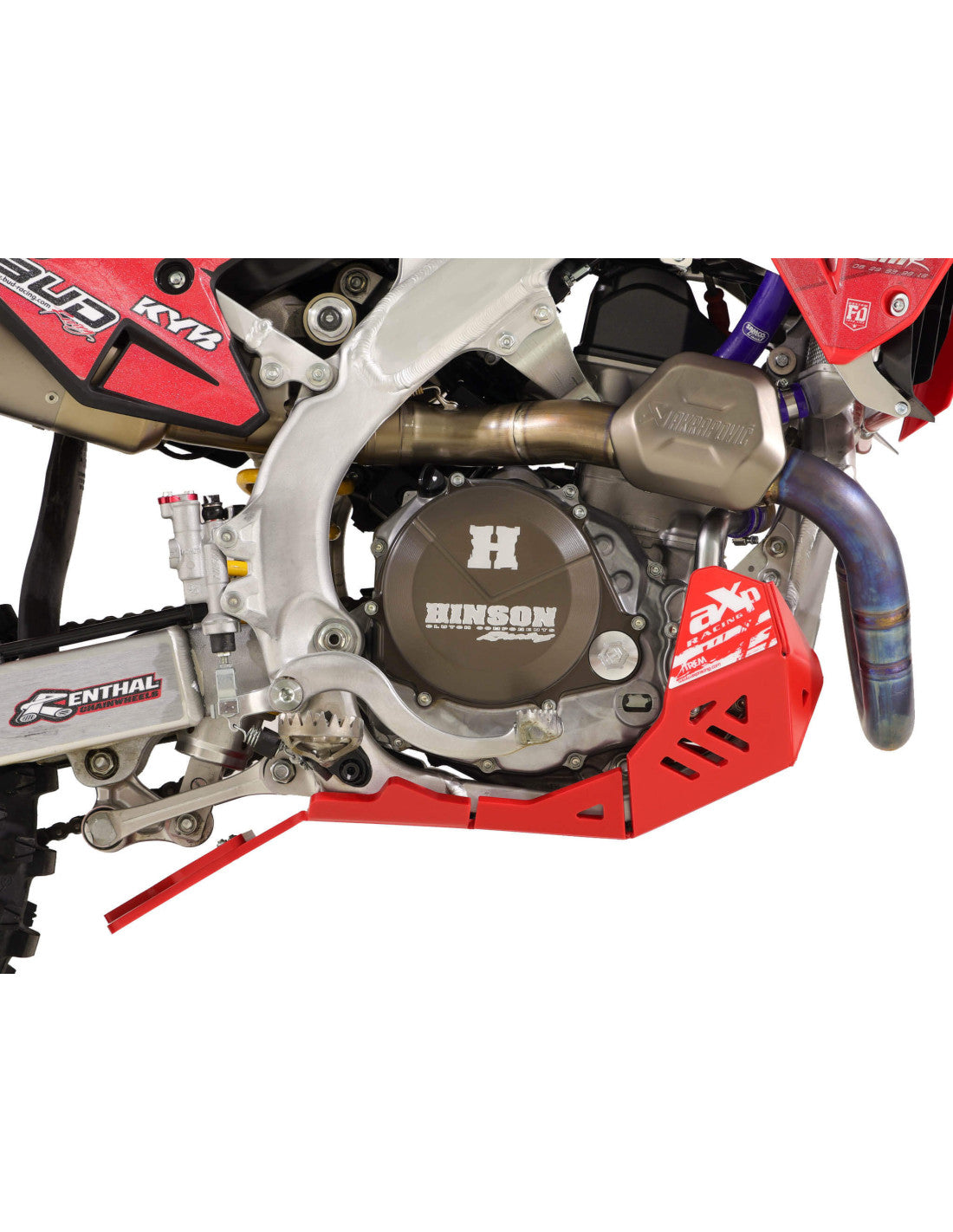 Hard enduro skid plate Honda CRF450R / CRF450RX with linkage guard ( 2025 - 2026 ) - Red