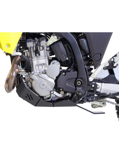 Côté gauche du sabot noir en plastique PEHD de 8mm d'épaisseur avec protection de biellette pour Suzuki DRZ-4S