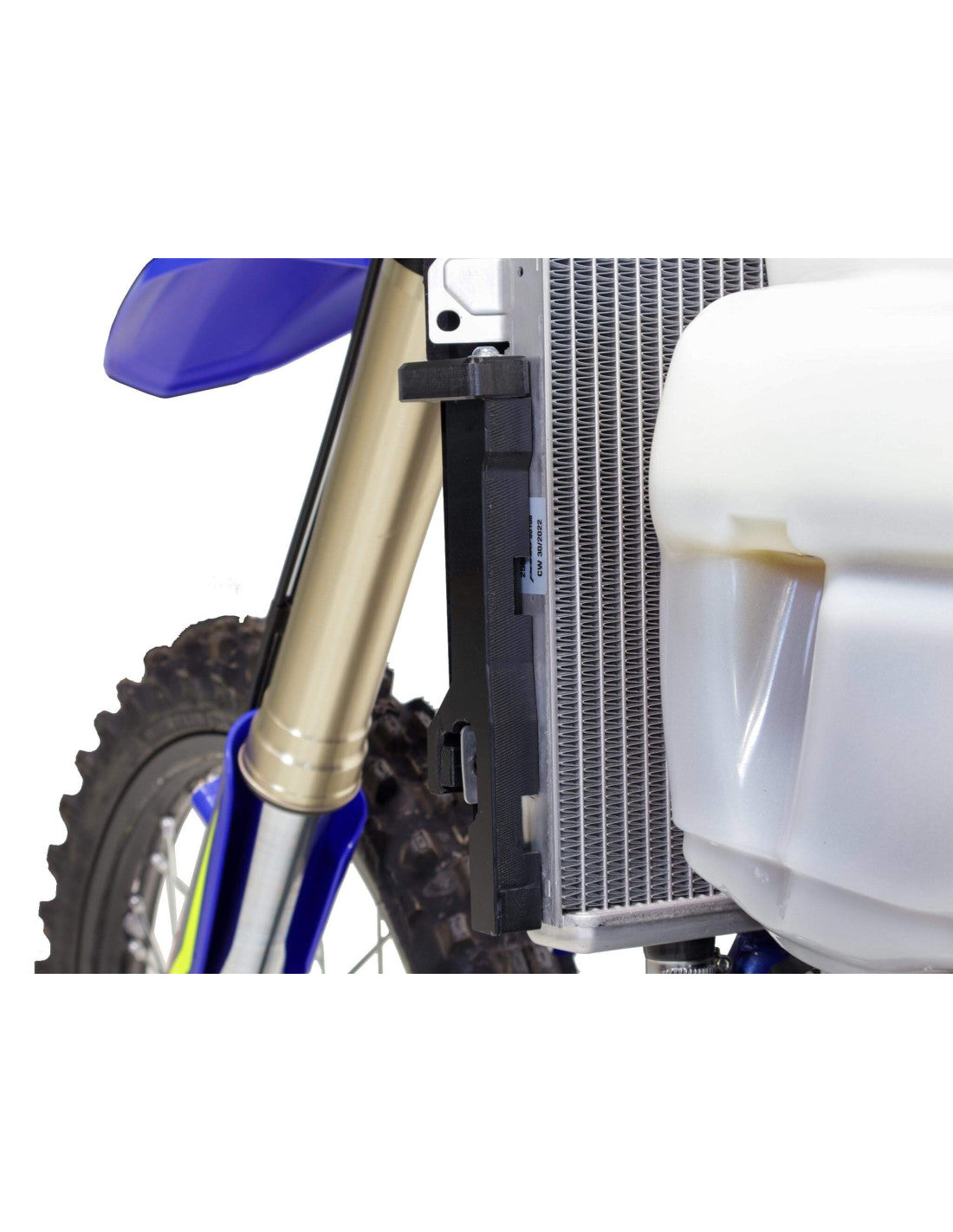 Vue arrière des protections de radiateurs en plastique PEHD pour Sherco 2T et 4T