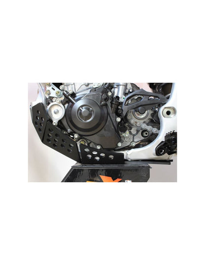 Left side of the black HDPE plastic skid plate for Honda CRF250R - CRF450R