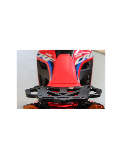 Rear view of the HDPE plastic rear rack for Honda CRF300L