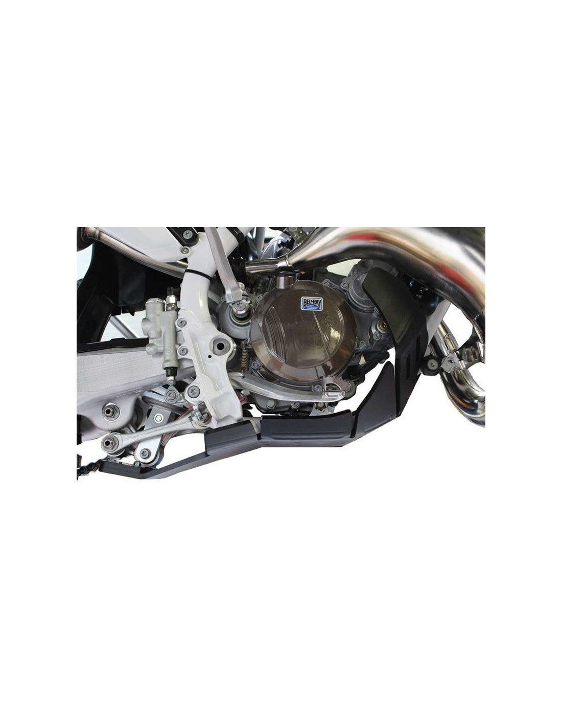 Côté droit du sabot en plastique PEHD avec protection de biellette pour Kawasaki KTM - Husqvarna 125 / 150 2T