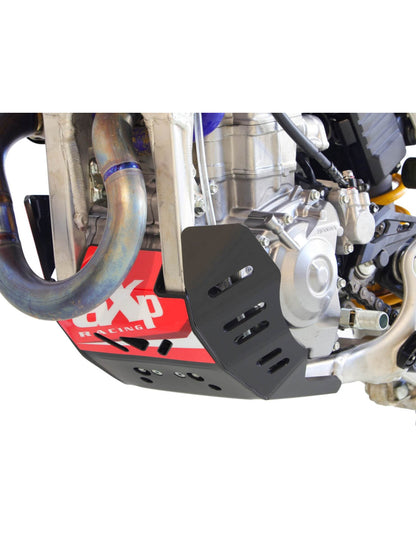 Left side of the 6mm black HDPE plastic skid plate for Honda CRF450 / CRF450RX
