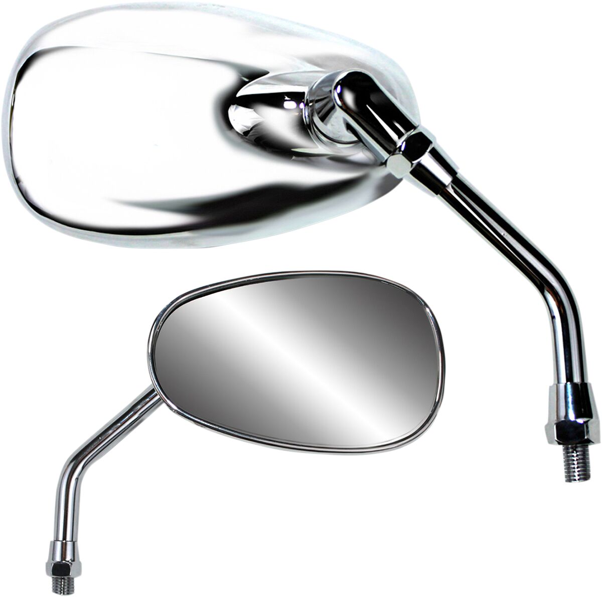 PARTS UNLIMITED MIRROR AMERICAN YAMAHA REVERSE THREAD CHROME 17032