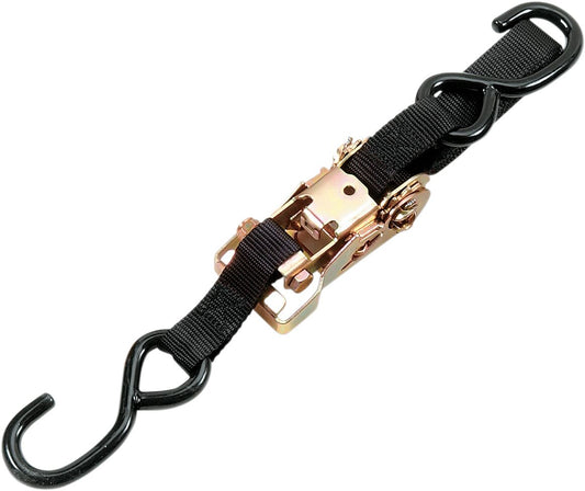 Parts Unlimited Heavy-DUTY Ratcheting Tie-DOWN with Built-in Assist Black 131022