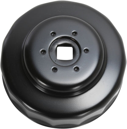 PARTS UNLIMITED CUSTOM REPLACEMENT OIL FILTER CUP / 80 MM / BLACK-POWDER COATED / ALUMINUM L99-04183