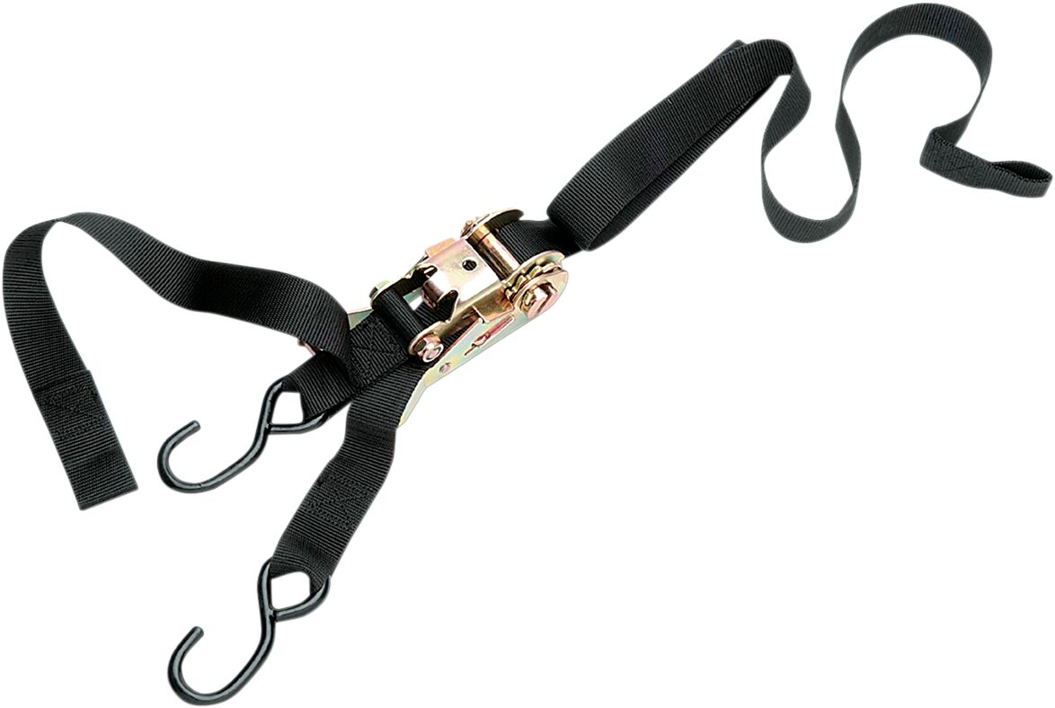 PARTS UNLIMITED HEAVY-DUTY RATCHETING TIE-DOWN WITH BUILT-IN ASSIST BLACK 3920-0074