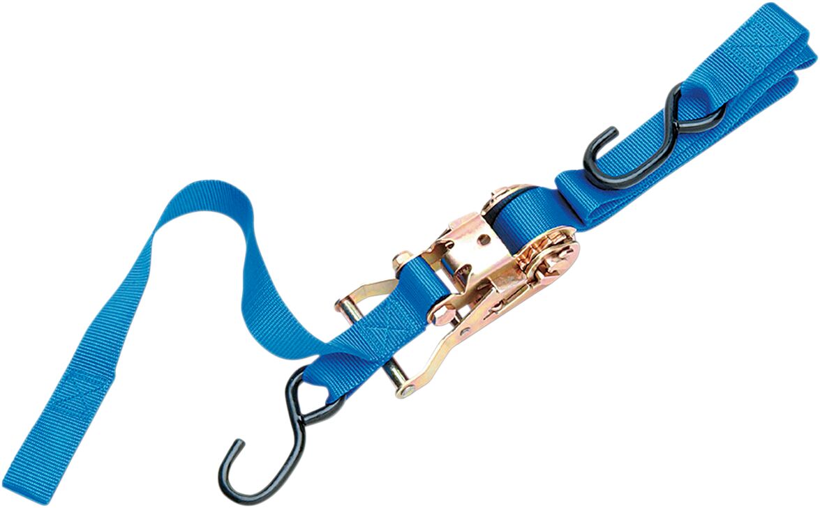 PARTS UNLIMITED HEAVY-DUTY RATCHETING TIE-DOWN WITH BUILT-IN ASSIST BLUE 3920-0076