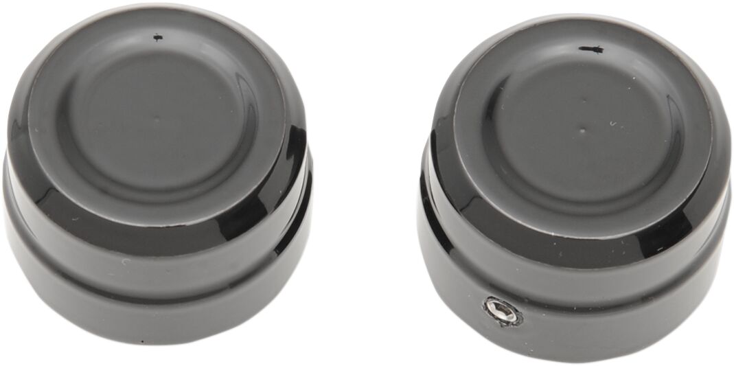 Drag Specialties BILLET CAP AXLE BLACK FRONT 0214-0831