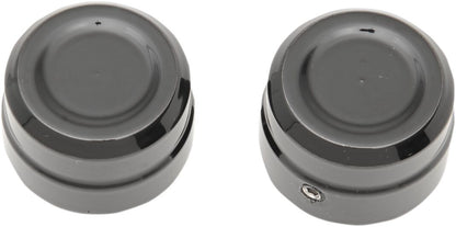 Drag Specialties BILLET CAP AXLE BLACK FRONT 0214-0831