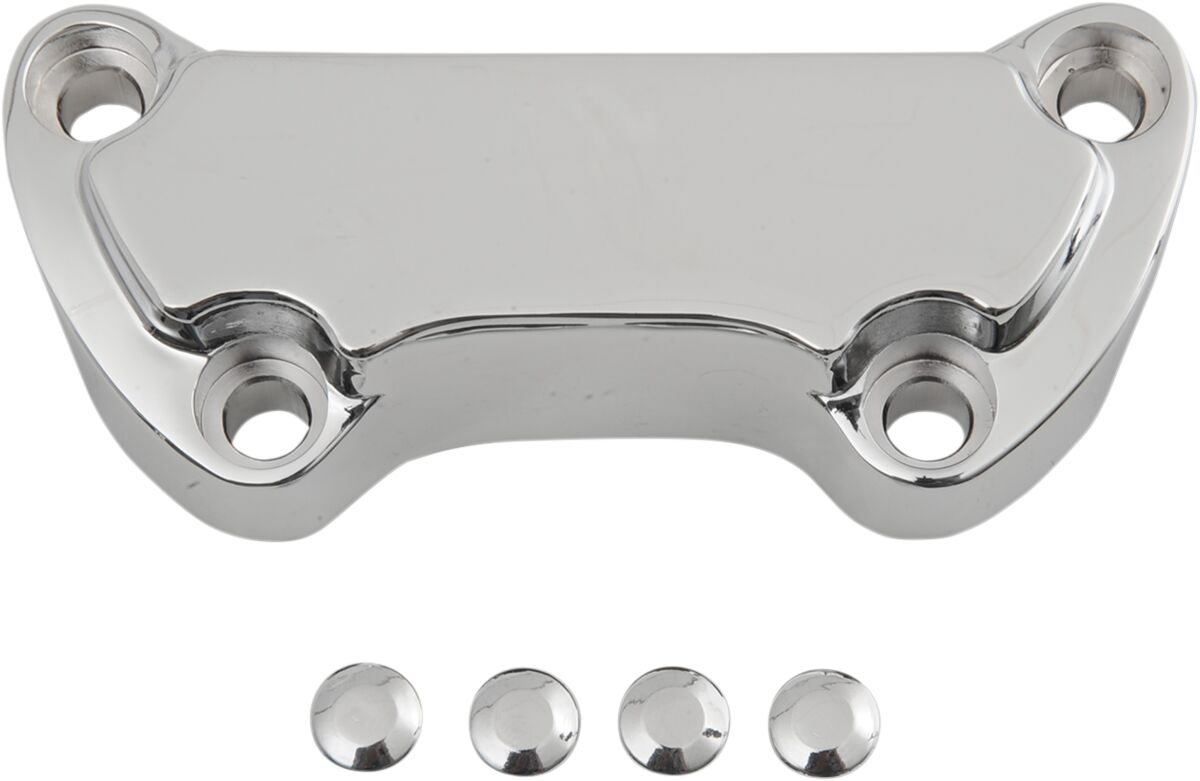 Drag Specialties HANDLEBAR TOP CLAMP SCALLOPED CHROME 03-0107SPC