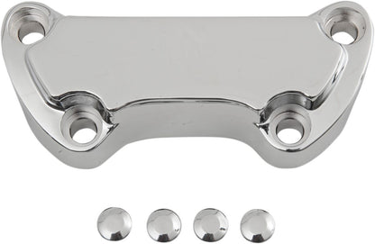 Drag Specialties HANDLEBAR TOP CLAMP SCALLOPED CHROME 03-0107SPC
