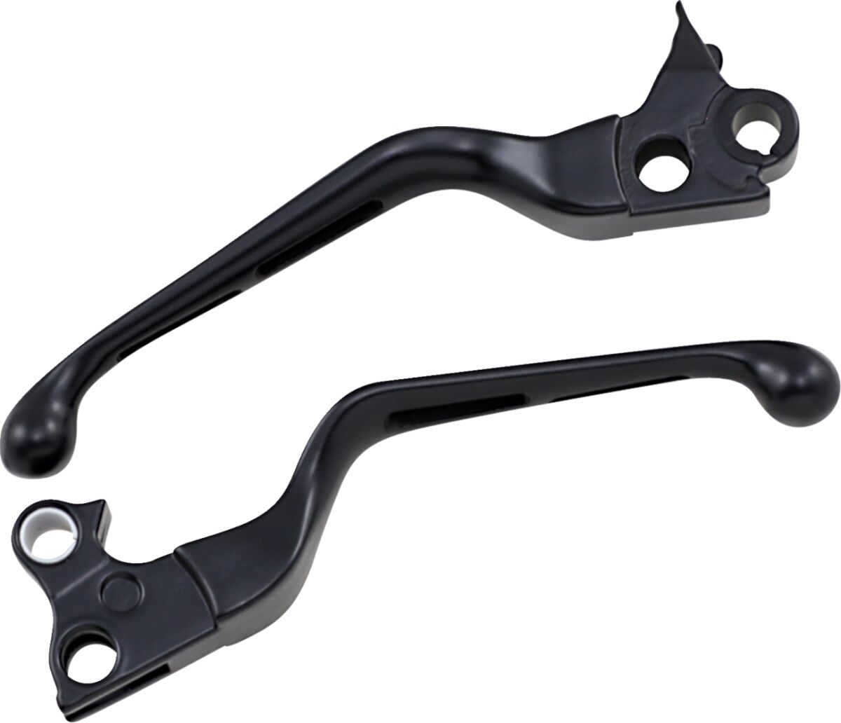 Drag Specialties LEVER SET SLOTTED WIDE BLADE BLACK H07-0769B