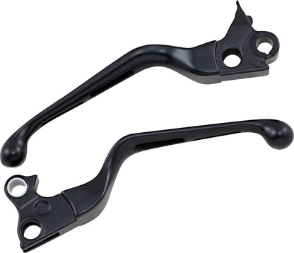 Drag Specialties LEVER SET SLOTTED WIDE BLADE BLACK H07-0769B