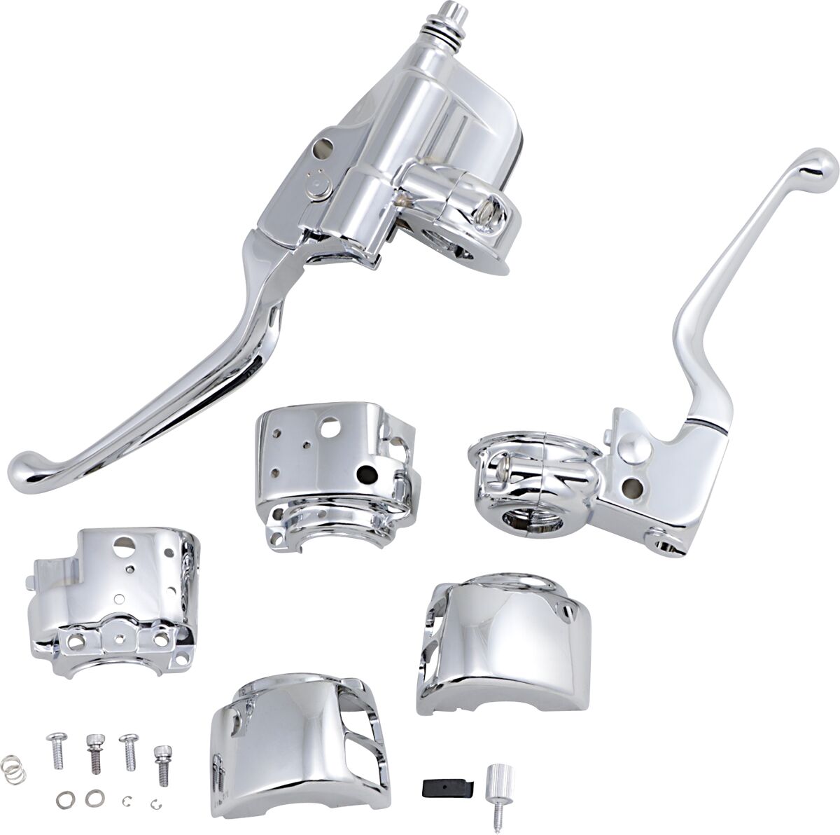 Drag Specialties HANDLEBAR CONTROL KIT W/ 9/16" BRAKE MASTER CYLINDER W/O SWITCHES CHROME H07-0748A