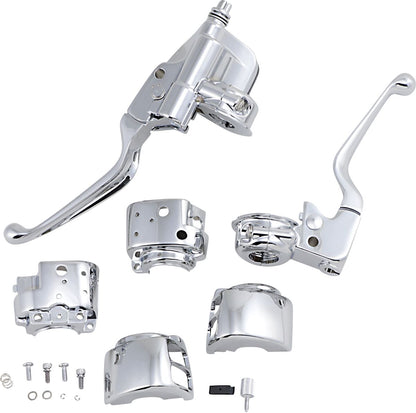 Drag Specialties HANDLEBAR CONTROL KIT W/ 9/16" BRAKE MASTER CYLINDER W/O SWITCHES CHROME H07-0748A