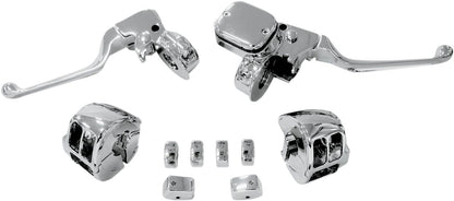 Drag Specialties HANDLEBAR CONTROL KIT W/ 9/16" BRAKE MASTER CYLINDER W/O SWITCHES CHROME H07-0755KDS