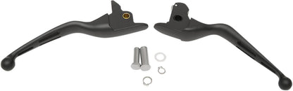 Drag Specialties MATTE BLACK SLOTTED WIDE BLADE LEVER SET H07-0601MB