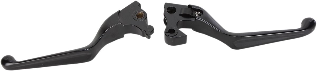Drag Specialties MATTE BLACK SLOTTED WIDE BLADE LEVER SET H07-0592MB