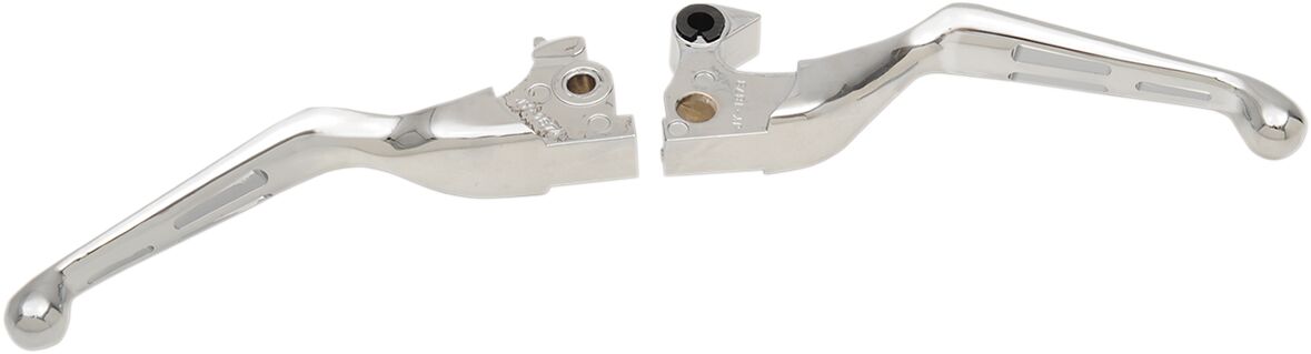 Drag Specialties CHROME SLOTTED WIDE BLADE LEVER SET H07-0602