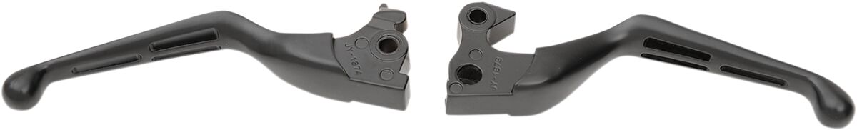 Drag Specialties MATTE BLACK SLOTTED WIDE BLADE LEVER SET H07-0602MB