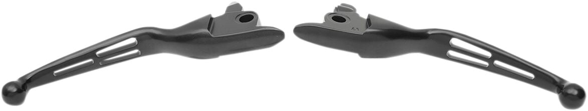 Drag Specialties LEVER SETS SLOTTED WIDE BLADE BLACK H07-0605MB