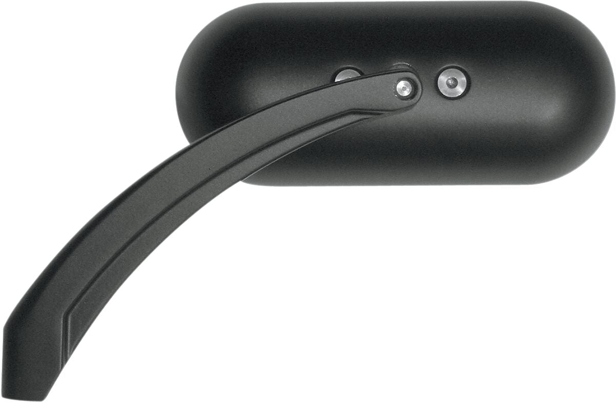 Drag Specialties MIRROR OVAL HOTOP FLATBLK 0640-0488