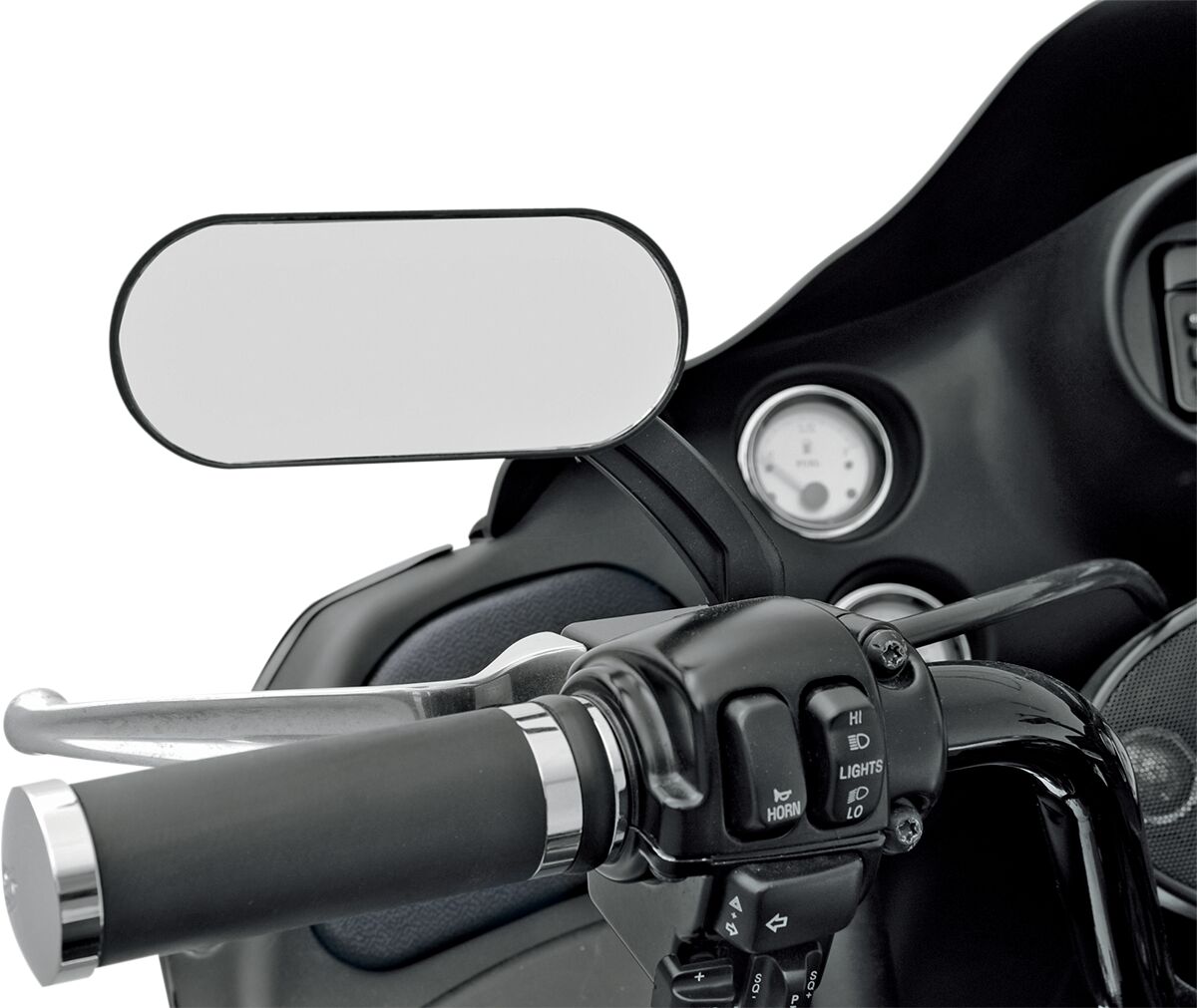 Drag Specialties MIRROR OVAL HOTOP FLATBLK 0640-0488