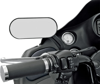Drag Specialties MIRROR OVAL HOTOP FLATBLK 0640-0488