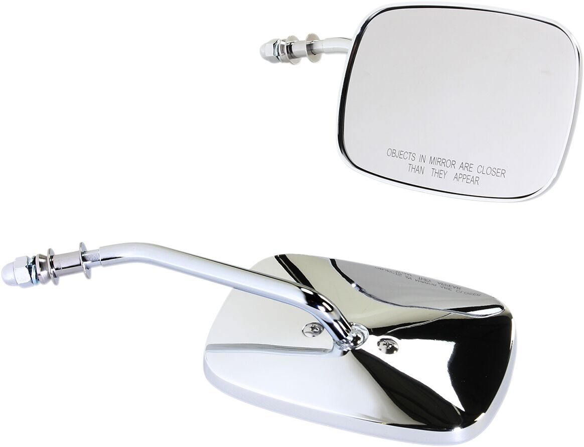 Drag Specialties MIRRORS OEM-STYLE RECTANGULAR SHORT CHROME 60-0012/13X