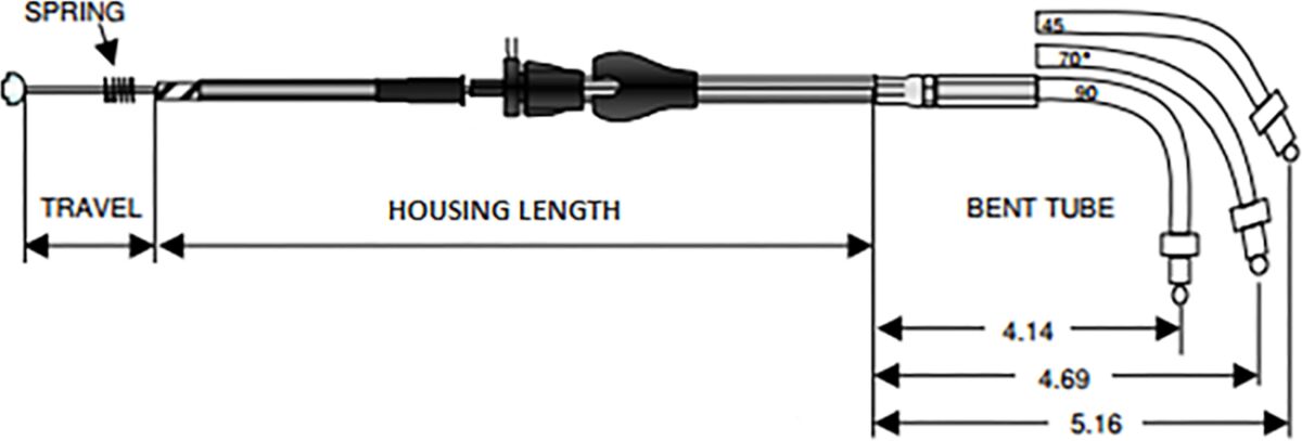 Drag Specialties CRUISE CABLE STAINLESS STEEL 39" 5342800B