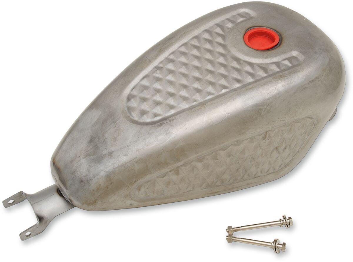 Drag Specialties TANK GAS CUSTOM 3 GALLON DIAMOND PATTERN RAW 63584D