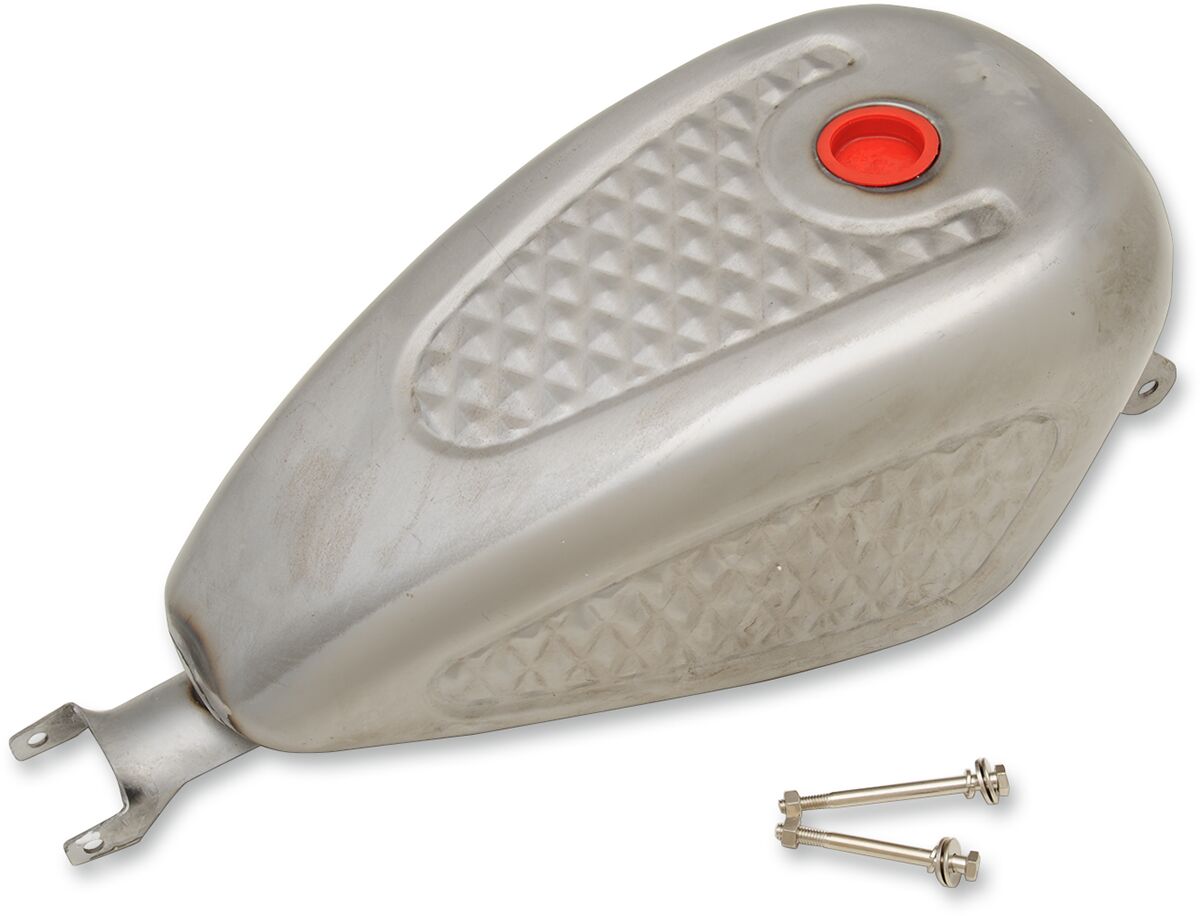 Drag Specialties TANK GAS CUSTOM 3 GALLON DIAMOND PATTERN RAW 63585D