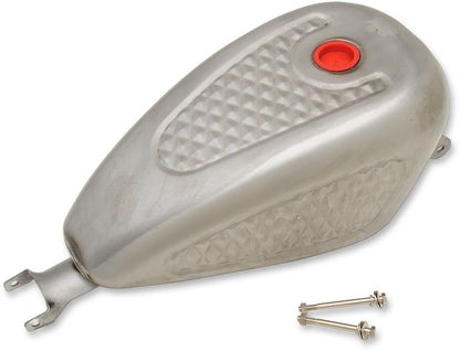 Drag Specialties TANK GAS CUSTOM 3 GALLON DIAMOND PATTERN RAW 63585D