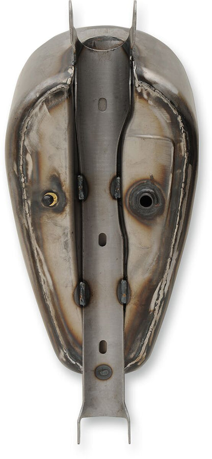 Drag Specialties TANK GAS CUSTOM 3 GALLON PEANUT-STYLE RAW 63584