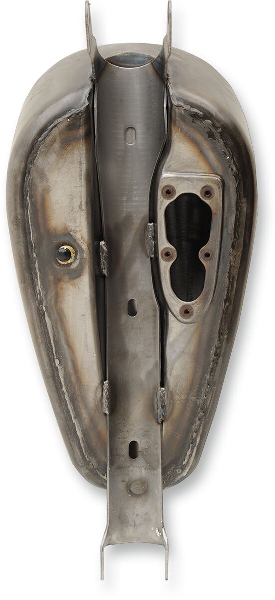 Drag Specialties TANK GAS CUSTOM 3 GALLON PEANUT-STYLE RAW 63585