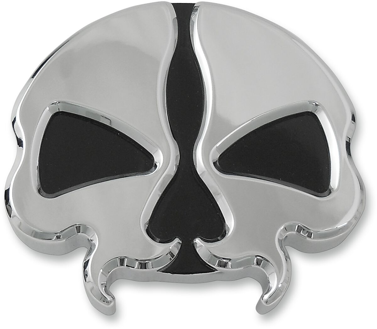 Drag Specialties GAS CAPS SPLIT SKULL CHROME 78048